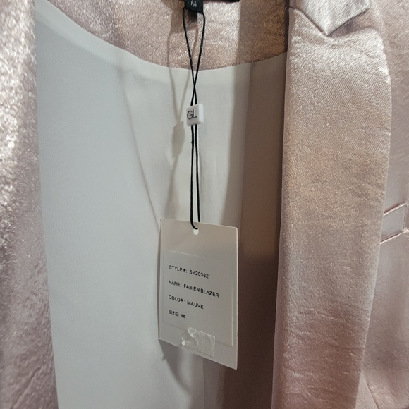 NWT Generation Love Luxe Satin "Fabien Blazer" in Metallic Mauve Size: s/m/l - Picture 6 of 8